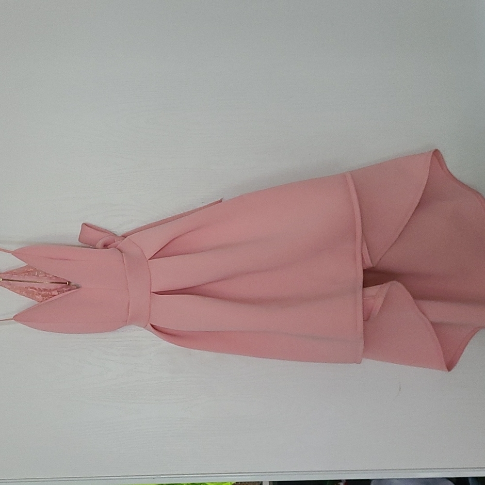 Fashion nova HI LOW. Purchased here. Dry cleaned. Perfect condition.  Soft Pink